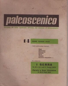 PALCOSCENICO, Rivista di arte teatrale - nr. 14, anno 1949 - Editrice Ancora - Picture 1 of 1