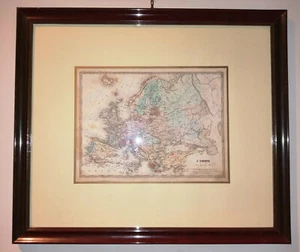 ANTICA CARTINA EUROPA NEL SECOLO XVI - 1883 ED. ARTARIA SACCHI - ENTRO CORNICE - Foto 1 di 12