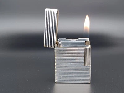 Accendino a gas ST Dupont Line 1 BR - L1 BR - placcato argento - revisionato - AG04-1583 - Immagine 1 di 4