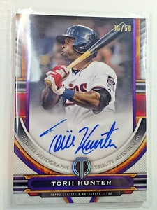 Torii Hunter 2023 Topps Tribute Autograph 38/50 TA-THU Auto card Minnesota Twins - Picture 1 of 4