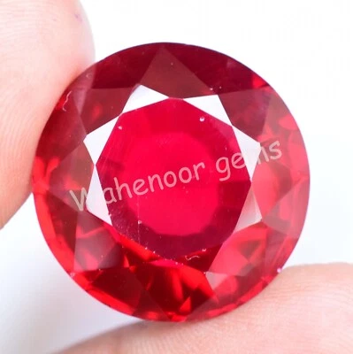 61.30 Ct Natural Blood Red Ruby Round Certified Mozambique Stunning Gemstone - Image 1 of 4
