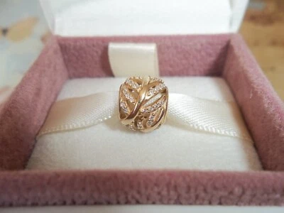 Подлинный подлинный Pandora 14 карат золото мерцающие перья подвеска - 750831CZ - Изображение 1 из 3