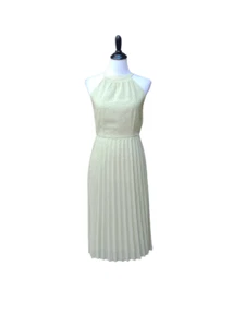 Japna grün Print Neckholder Kleid GRÖSSE MEDIUM Plissee ärmellos Neu mit Etikett Stil #31618 - Bild 1 von 10