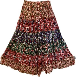 Sacred Threads Hippie Bohemian Gypsy Festival Print Tier Skirt 223091 S/M - Picture 1 of 5