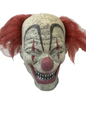 Rubber Halloween Mask IT Movie Pennywise Killer Clown Red And White Adult - Image 1 of 4