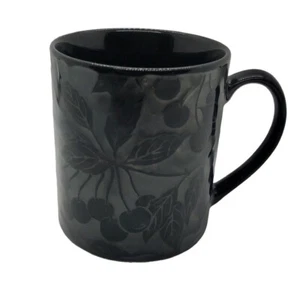 Pier 1 Mug Japan Black Cherry Cherries Coffee Tea Cup Handle 8 Fl oz - Picture 1 of 10