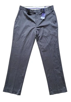 Nuevo con etiquetas Pantalones de vestir Alan River para hombre gris 36 x 32 calce clásico elástico frente plano Foto 1 de 4