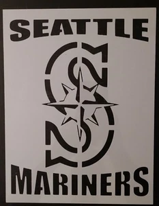 Stencil personalizzato Seattle Mariners 11" x 8,5" SPEDIZIONE GRATUITA VELOCE - Foto 1 di 1