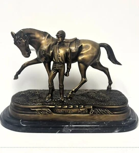 !RARE Vintage NIB 2000 Delaware Park Bronze & Marble Horse Statue from Archives! - Picture 1 of 3