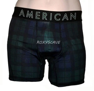 NWT AMERICAN EAGLE OUTFITTERS MENS 6" PLAID GREEN FLEX TRUNK BOXER BRIEFS - Picture 1 of 1