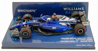 Minichamps Williams F1 FW45 #23 800th GP British GP 2023 - Alex Albon 1/43 Scale - Image 1 of 3