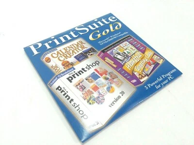 12x lot sale Print Suite Gold 2004 Printshop 20 Calendar Creator & Greeting Card - Image 1 of 4