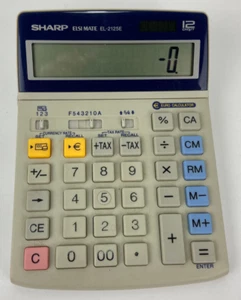 Calculadora Sharp Elsi Mate EL-2125E Solar Celda Retroiluminada Euro 12 Dígitos - Imagen 1 de 1