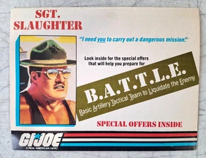 Vintage 1986 Hasbro GI Joe 3 3/4" Sgt Slaughter B.A.T.T.L.E Color Catalog Insert - Picture 1 of 3