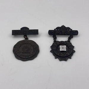Pair of Rare Lc. 1909 Rifle Competition Badge Medal - Picture 1 of 3