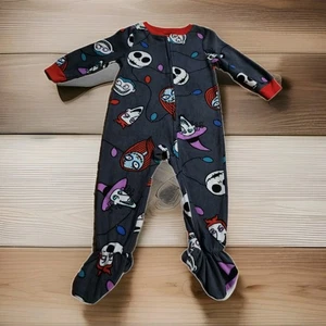 Disney Nightmare Before Christmas Baby Pajamas 24M Footed Sleeper Jack Sally - Picture 1 of 9