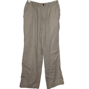 Vintage Haband Casual Joe Elastic Flat Front Khaki Pants Mens 34 M - Picture 1 of 4