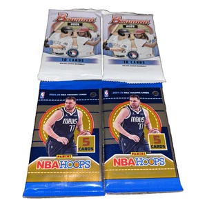 (2)2025 Bowman Baseball-10 Card Packs &(2)2024-24 Nba Hoops-5 Card Packs-Sealed- - Bild 1 von 4