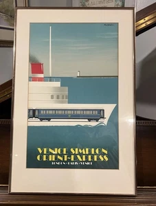 Original Venice Simplon Orient Express Poster, by Fix Masseau, 1985 Ferry Ship  - Picture 1 of 4