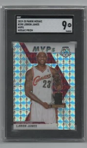 2019-20 Mosaic #298 LeBron James CLEVELAND CAVALIERS MVP SILVER MOSAIC SGC 9 MT - Picture 1 of 1