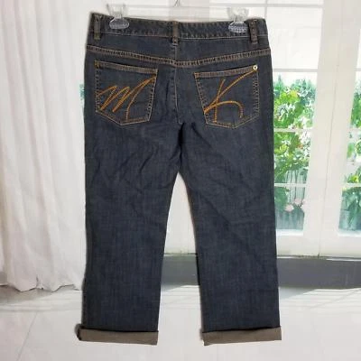 Michael Kors Women's Fashion Jeans Size 4 Wide Leg Dark Wash Denim - Image 1 of 4