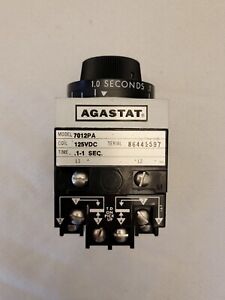Agastat 7012PA | New Old Stock | Time Delay Relay 1-1 sec | 125 VDC, 240 VAC