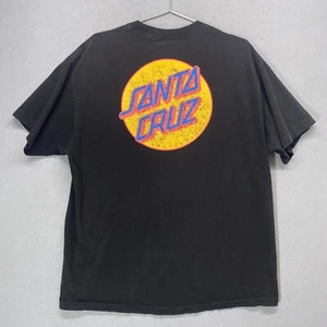 Vintage Santa Cruz Skateboarding Shirt Mens XLarge Black Logo Skate Skater - Picture 1 of 11