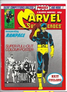 Marvel Super-Heroes # 394 UK Marvel Comic w Spider-Man Poster X-Men John Byrne - Picture 1 of 1