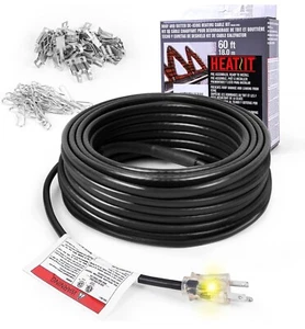 HEATIT HIRD 60 feet 5 Watts Per Foot Roof & Gutter Snow De-Icing Cable - Picture 1 of 12