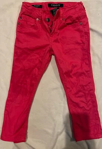 VGoss youth girl size 8 pink coral capris EUC Adjustable waist - Picture 1 of 3