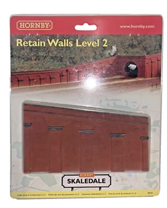 Hornby Skaledale OO Gauge Brick Retaining Wall Pack Level 2 – Sealed Blister - Foto 1 di 5
