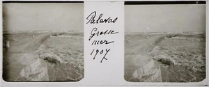 Palavas.Grosse Mer.Vagues.Vue stereo sur verre 45x107mm.Glass stereo.Année 1907. - Picture 1 of 1