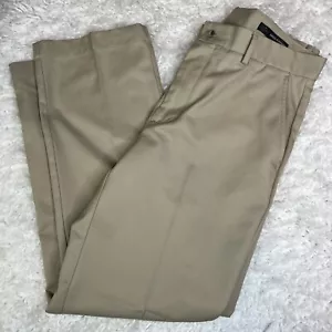 Greg Norman Mens Size 32x30 Khakis Pants Mid Rise Straight Leg Flat Front Beige - Picture 1 of 7