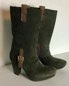 Earthies Lintz halbhoher Damenstiefel aus kieferfarbenem Veloursleder Größe 6,5 B - Bild 1 von 8