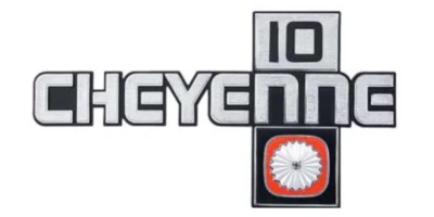 OER Front Fender "Cheyenne 10" Emblem 1981-1987 Chevy Pickup Trucks - Image 1 of 3