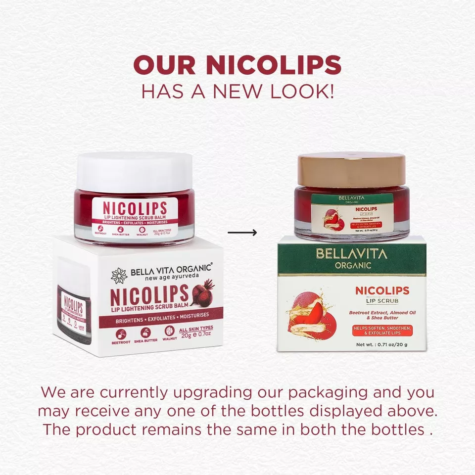 NicoLips Lip Balm Scrub For Lightening, Brightening & Dark Lips 20g - Image 1 of 4