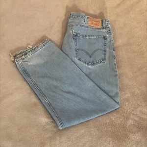 Vintage Levis 550 Jeans Mens 36x28.5 Blue Relaxed Thrashed Stained Faded 2000s - Picture 1 of 18