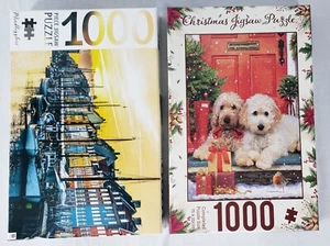 Jigsaw Puzzles 1,000 Piece Puzzles Lot of 2 Interlocking Jigsaw Puzzles - Picture 1 of 15
