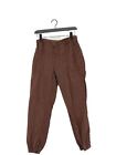 FatFace Women&#39;s Trousers UK 8 Brown 100% Lyocell Modal Tapered Chino