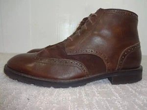 Florsheim Limited Men's Size 13D US Brown Suede Leather Wingtip Ankle Boots - Picture 1 of 12