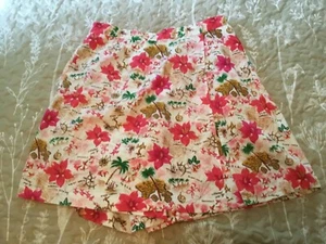 EP Pro Women's Pink Tropical Floral Beach Activewear Golf Tennis Skort Size 14 - Picture 1 of 5