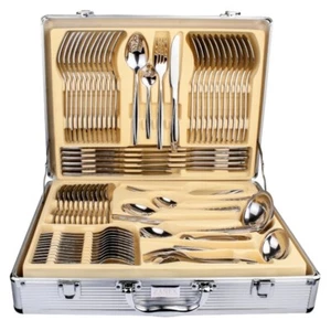 New 72 Piece Stainless Steel Silver Quality Cutlery Canteen set 18/10 Christmas - Picture 1 of 6