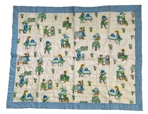 Vintage Holly Hobbie Baby Crib Blanket Wall Hanging Handmade Homemade 36”x 28”￼￼ - Picture 1 of 15