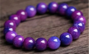 Natural 6/8/10/12/14mm Purple Sugilite South Africa Round Beads Bracelet 7.5'' - Picture 1 of 12