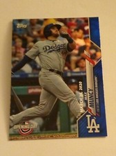 2020 Topps Opening Day Blue Holofoil SP Max Muncy Los Angeles Dodgers