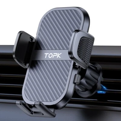 TOPK Phone Mount for Car Universal Air Vent with Hook Clip Car Phone Holder - Image 1 of 4
