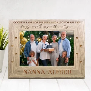 Personalised Wooden Photo Frame Memorial And Keepsake Gift For Family Friends - Picture 1 of 8