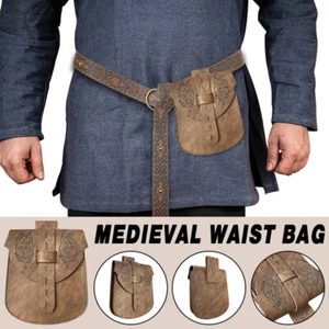 Bolso Cinturón Estilo Retro Medieval Cuero PU Cosplay Accesorios Bolso en Relieve. - Imagen 1 de 14