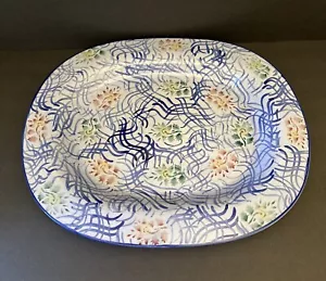 Tiffany & Co. Dinnerware ALFAMA Pattern Large Oval Serving Platter 18", Crazing - Picture 1 of 24