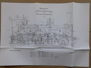 1883 1B LOKOMOTIVER HANNOVERSCHE BAHN  LÄNGENANSICHT SCHNELLZUG LOK EISENBAHN 31 - Bild 1 von 1